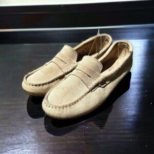 🌻Enzo Tesoti 82585 Light Khaki Tan Suede Penny Loafers Driving Shoes Size 40